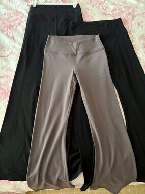 CRZ YOGA Girls Butterluxe Crossover Waist Flare Leggings Size Medium (3 pairs)